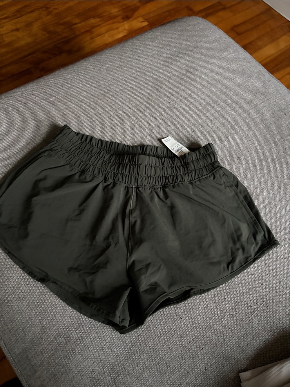 aerie Olive Green Elastic-Waist Athletic Shorts